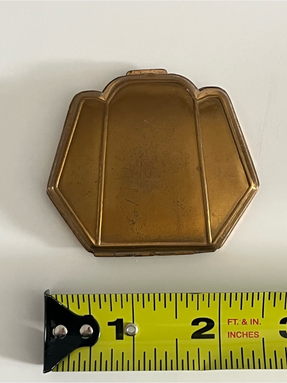 Vintage Art Deco Powder Compact Mirror & Powder Puff Case - Picture 9 of 10
